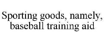 SPORTING GOODS, NAMELY, BASEBALL TRAINING AID