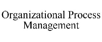 ORGANIZATIONAL PROCESS MANAGEMENT