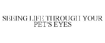 SEEING LIFE THROUGH YOUR PET'S EYES