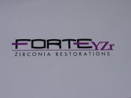 FORTE YZR ZIRCONIA RESTORATIONS