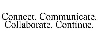 CONNECT. COMMUNICATE. COLLABORATE. CONTINUE.