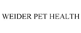 WEIDER PET HEALTH