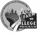 PARTNERING WITH MONTANA FOOD PRODUCERS UM FARM TO COLLEGE PROGRAM