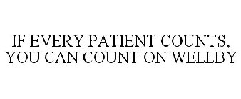 IF EVERY PATIENT COUNTS, YOU CAN COUNT ON WELLBY