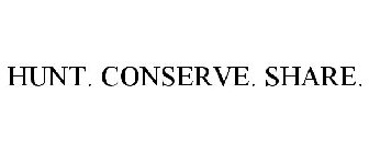 HUNT. CONSERVE. SHARE.