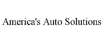 AMERICA'S AUTO SOLUTIONS