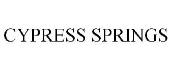 CYPRESS SPRINGS
