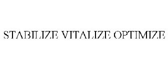 STABILIZE VITALIZE OPTIMIZE