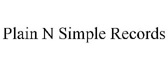 PLAIN N SIMPLE RECORDS