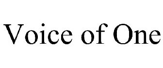 VOICE OF ONE