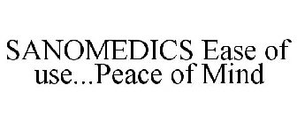 SANOMEDICS EASE OF USE...PEACE OF MIND