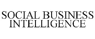 SOCIAL BUSINESS INTELLIGENCE