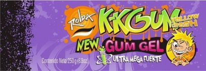 ROLDA K-KGUM YELLOW CRASH NEW GUM GEL ULTRA MEGA FUERTE CONTENIDO NETO 250 G (8.8OZ.)