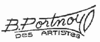 B.PORTNOY DES ARTISTES