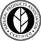 · NATURAL PRODUCTS ASSOCIATION · CERTIFIED