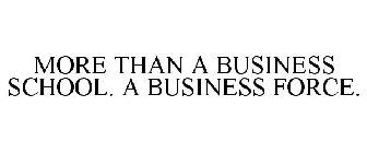 MORE THAN A BUSINESS SCHOOL. A BUSINESS FORCE.