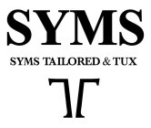 T SYMS SYMS TAILORED & TUX