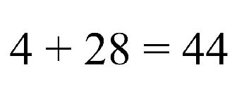 4 + 28 = 44
