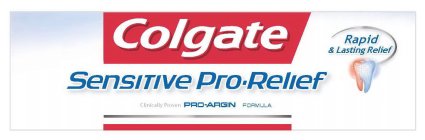 COLGATE SENSITIVE PRO-RELIEF RAPID & LASTING RELIEF CLINICALLY PROVEN PRO-ARGIN FORMULA