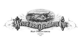 WEST COAST DISTILLERY CO. SAN FRANCISCO, INCORPORATED JULY 20TH 1876.