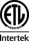 ETL VERIFIED INTERTEK