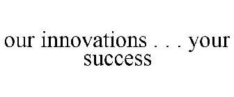 OUR INNOVATIONS . . . YOUR SUCCESS