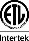 ETL SANITATION LISTED INTERTEK