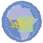 SEAL OF AUTHENTICITY SAAFAIR FAIR TREATMENT FOR ARTISTS