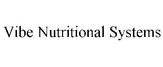 VIBE NUTRITIONAL SYSTEMS