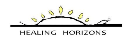 HEALING HORIZONS (WITH DESIGN OF RISING SUN OR BRANCH OF LIFE)