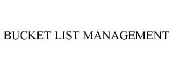 BUCKET LIST MANAGEMENT