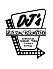 DJ'S TASTE OF THE 50'S BREAKFAST BURGERS - FRIES SUNDAES SHAKES