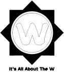 W IT'S ALL ABOUT THE W