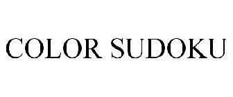 COLOR SUDOKU