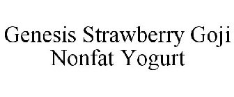 GENESIS STRAWBERRY GOJI NONFAT YOGURT