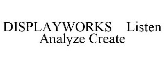 DISPLAYWORKS LISTEN ANALYZE CREATE