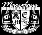 MARVELOUS ENTERPRISE, M E, MUSIC IS LIFE, LIFE IS PASSION