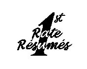 1ST RATE RÉSUMÉS