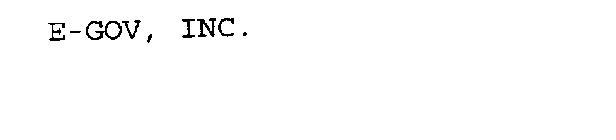 E-GOV, INC.