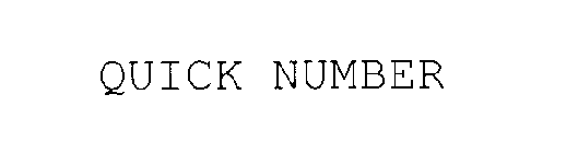 QUICKNUMBER