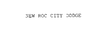 NEW ROC CITY DODGE