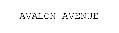 AVALON AVENUE