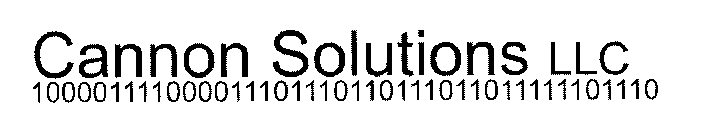 CANNON SOLUTIONS LLC 100001111000011101110110111011011111101110