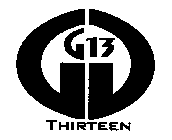 G, THIRTEEN, 13