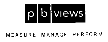 P B VIEWS MEASURE MANAGE PERFORM