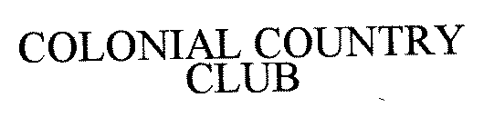 COLONIAL COUNTRY CLUB