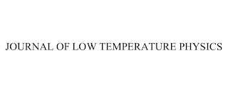 JOURNAL OF LOW TEMPERATURE PHYSICS