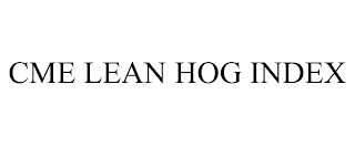 CME LEAN HOG INDEX