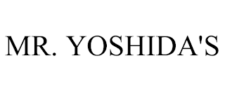 MR. YOSHIDA'S