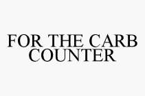 FOR THE CARB COUNTER